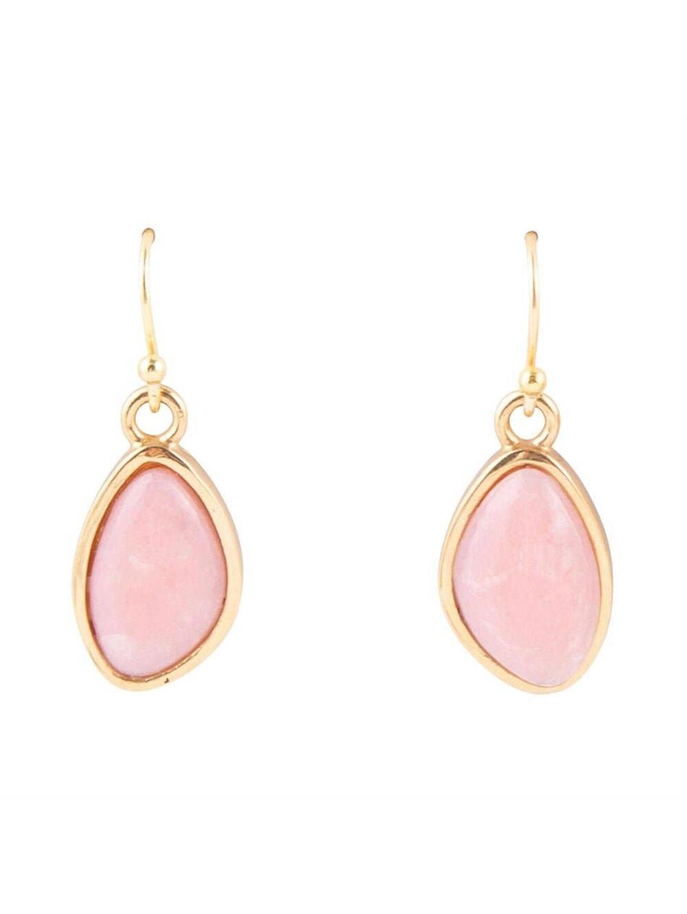 Pink Opal Drop Earrings